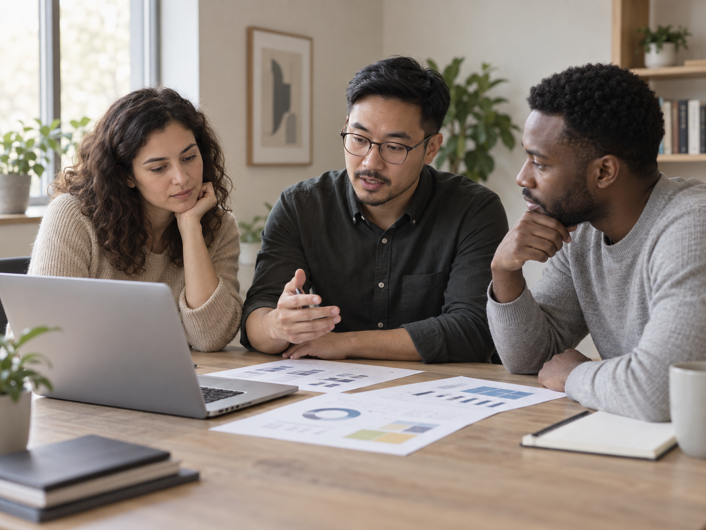 Professionals discussing software quality and test findings